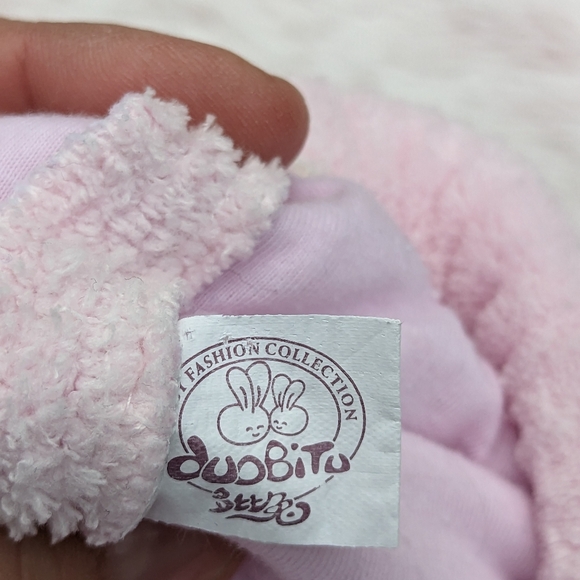 Duobitu "BRAT" Pink Fleece Embroidered Jogger Pants Infant 3 months - Picture 4 of 5